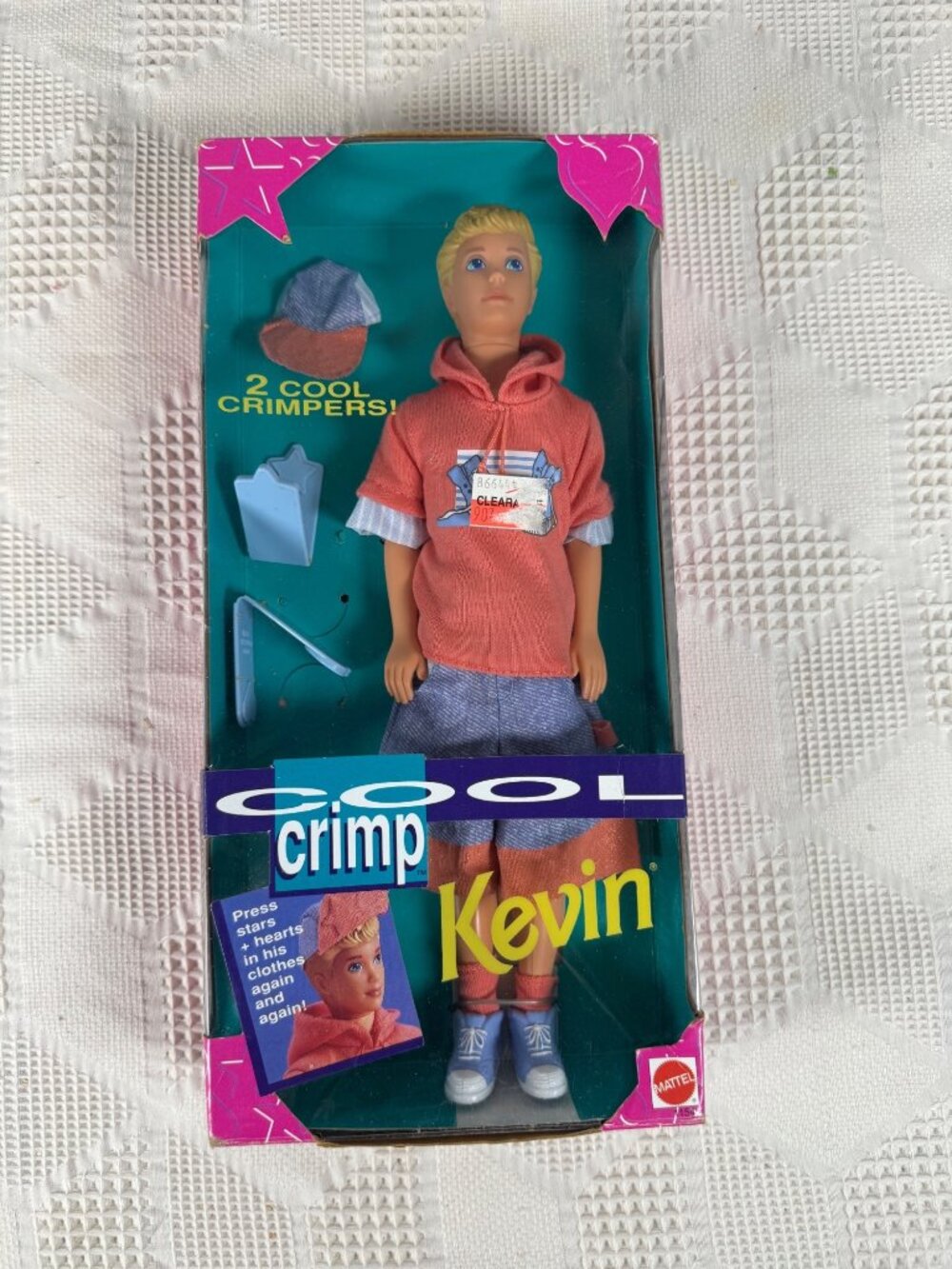Cool Crimp Kevin Doll By Mattel 1993 With 2 Crimpers and Accessories 11549 NIB